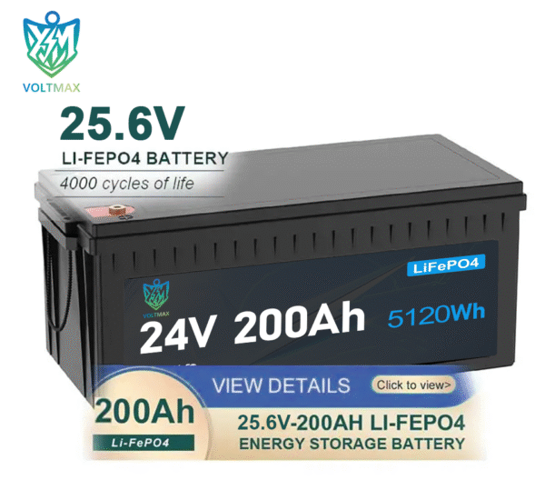 24v 200ah lifepo4 battery for solar