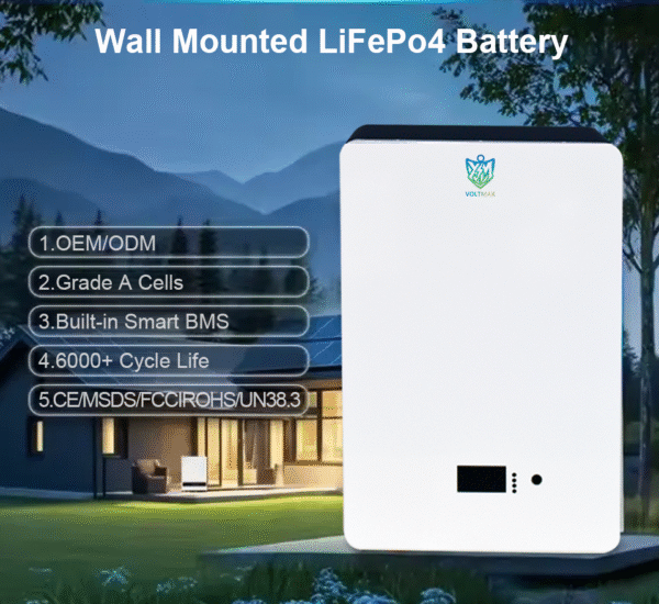 25.6v 200ah powerwall 5.12kwh wall mounted lifepo4 battery for residential solar energy storage
